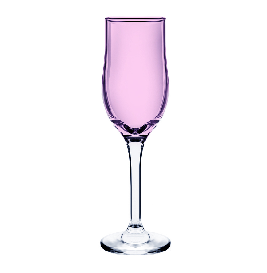 Бокал для шампанского 200 мл розовый